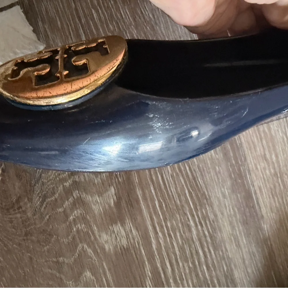 Tory Burch Navy Jelly Flats size 8